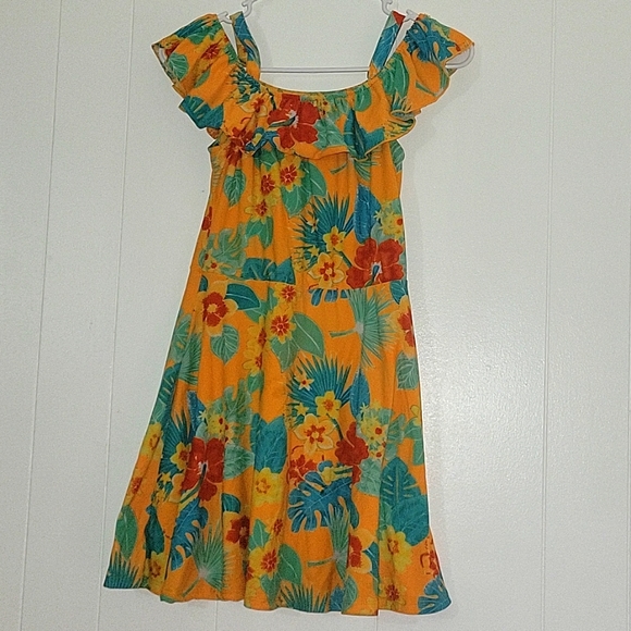 Tropical Floral Kids Dress - Picture 2 of 3